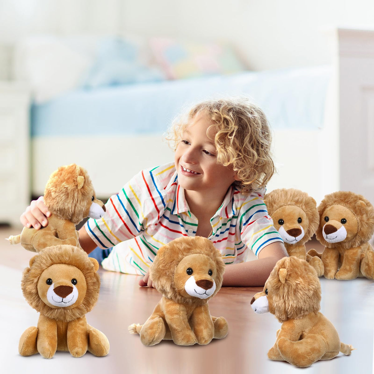 VercanMonth easy-care lion plush with gentle cold wash for reuse.