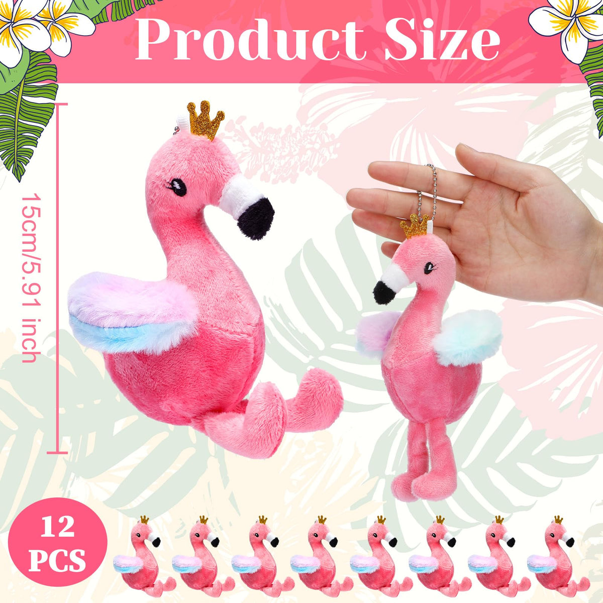 VercanMonth flamingo keychain bulk attached to bag example