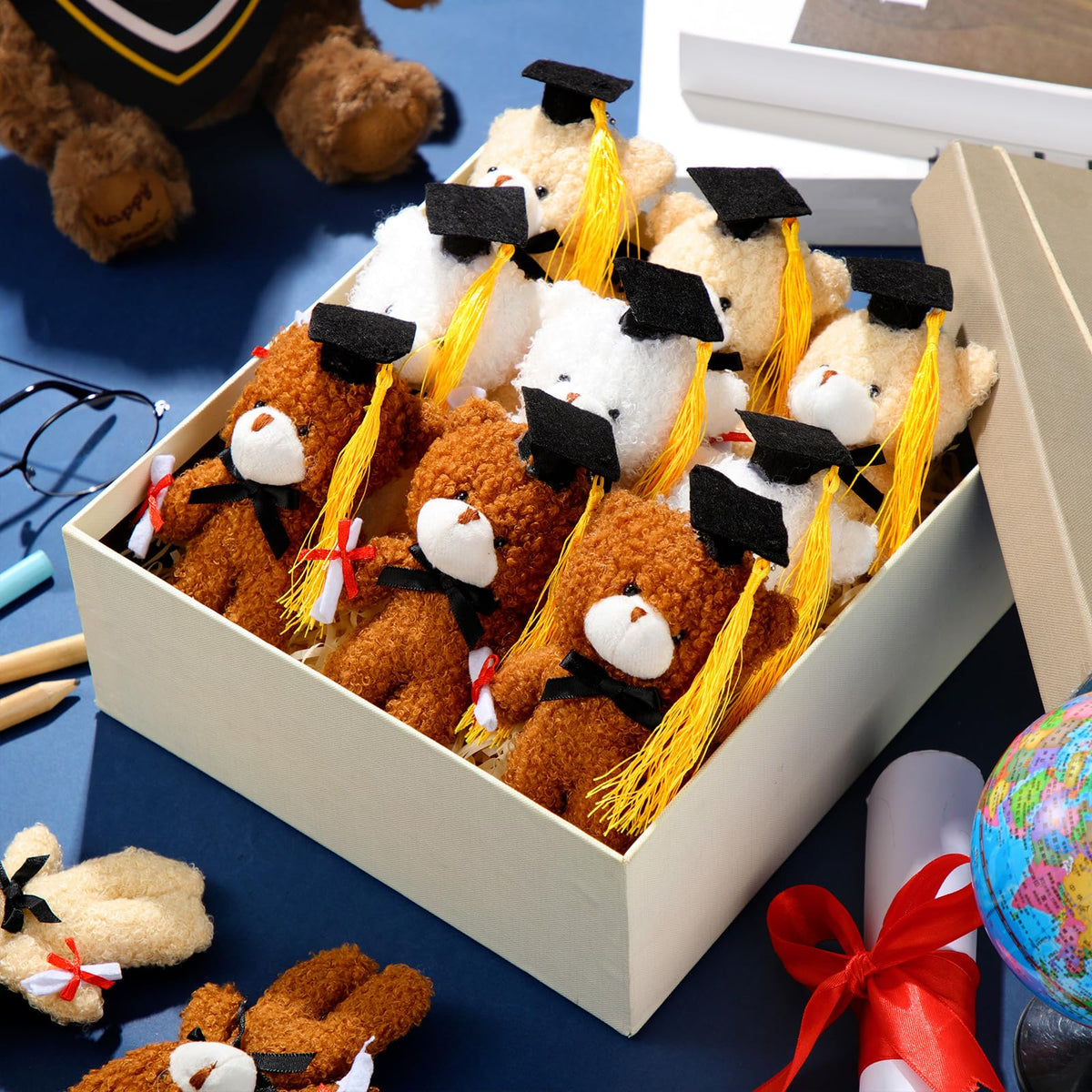 VercanMonth graduation bear 24pcs pack for decor and gifts