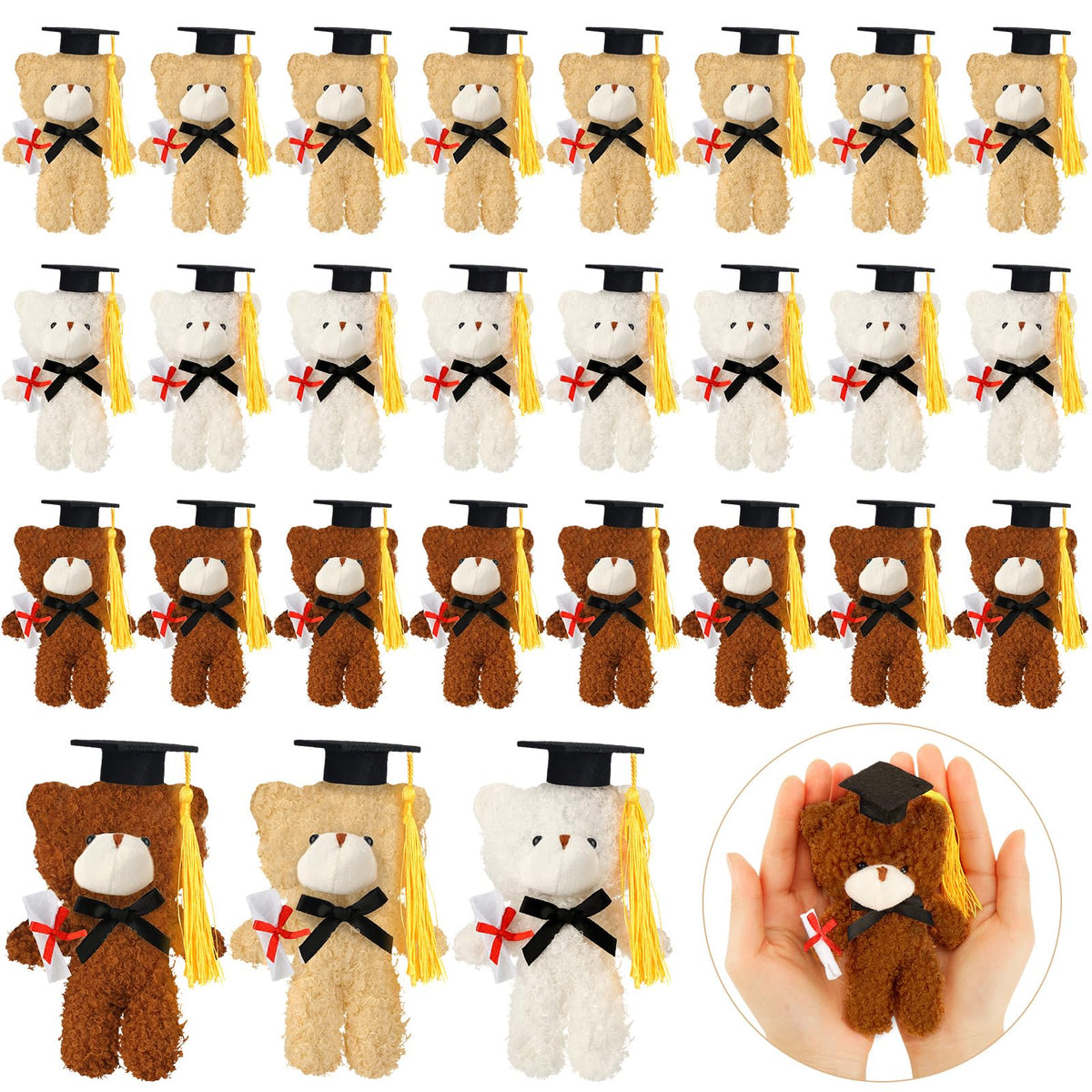 VercanMonth graduation bear cap closeup showing scholarly charm
