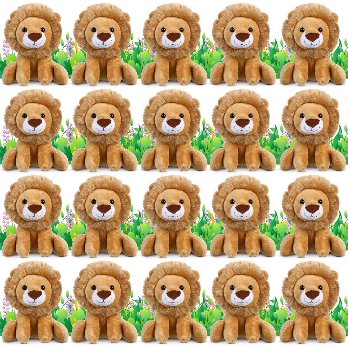 VercanMonth lion plush 6inch pack for party favors and classroom prizes.