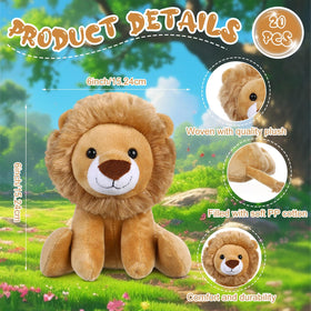 VercanMonth lion stuffed animal soft 6in toy for small hands and cuddles.