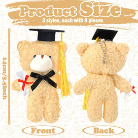 VercanMonth mini plush bear 5.5 inch ideal for backpacks and decor