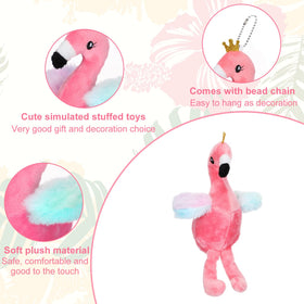 VercanMonth pink and white flamingo plush texture close-up
