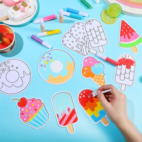 VercanMonth sand art donut pattern – colorful DIY activity that enhances coloring skills.