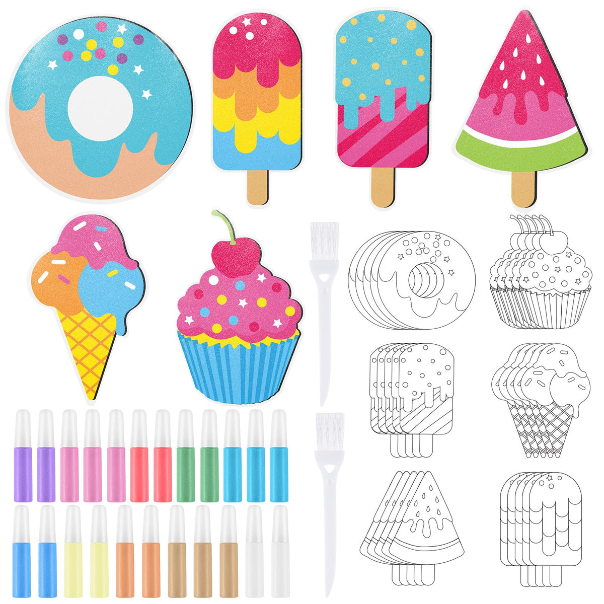 VercanMonth sand art ice cream design – engaging summer activity for kids' creativity.