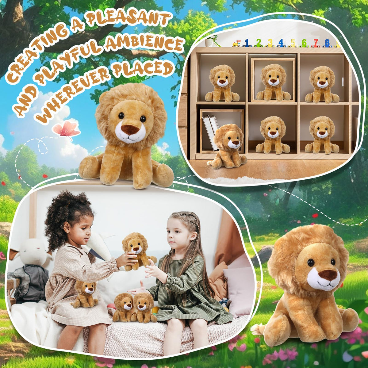 VercanMonth soft plush lion fur for cozy naps and imaginative play.
