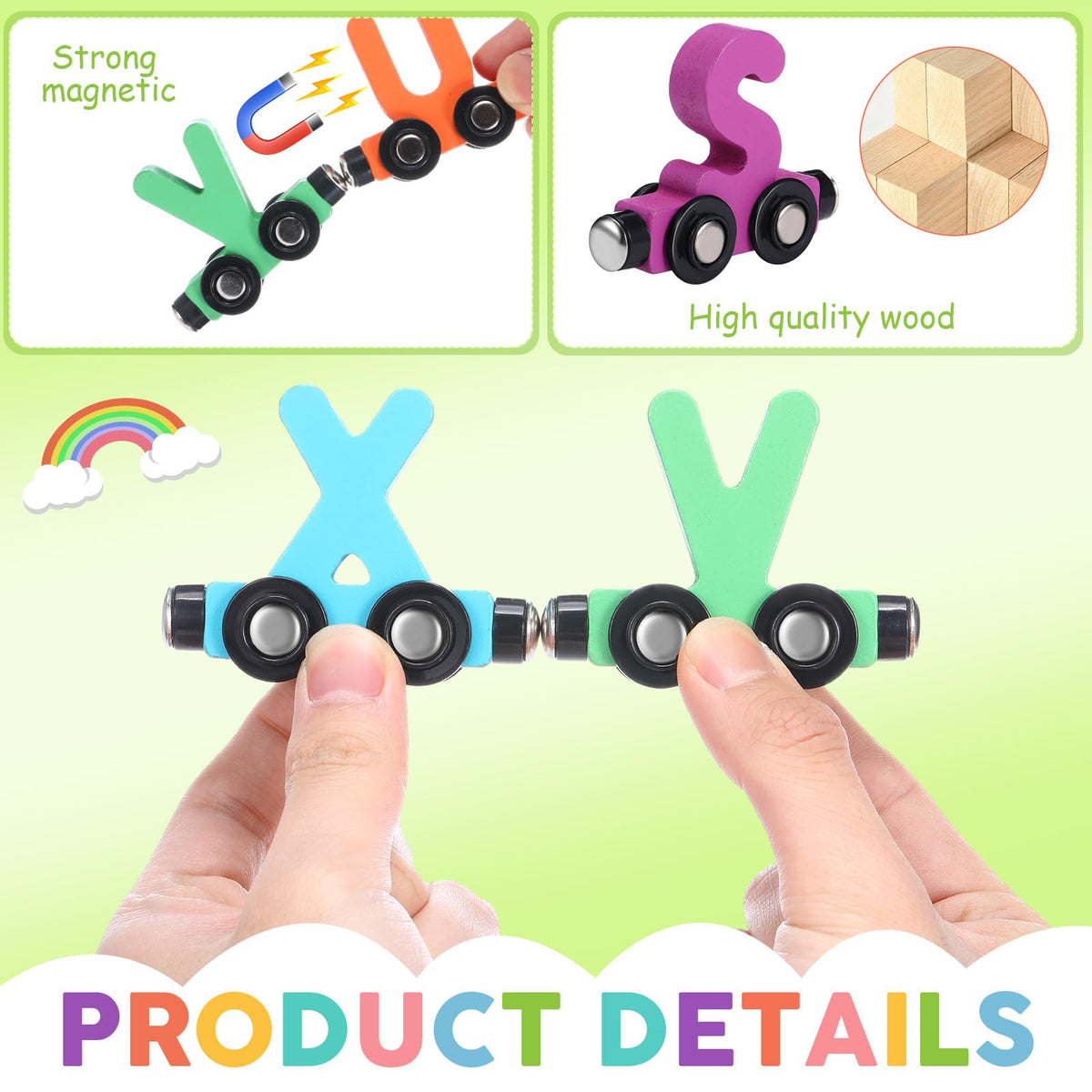 VercanMonth wooden locomotives provide durable engines for imaginative play.