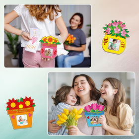 Vercraft blank frame with flower lines invites easy personalized art.