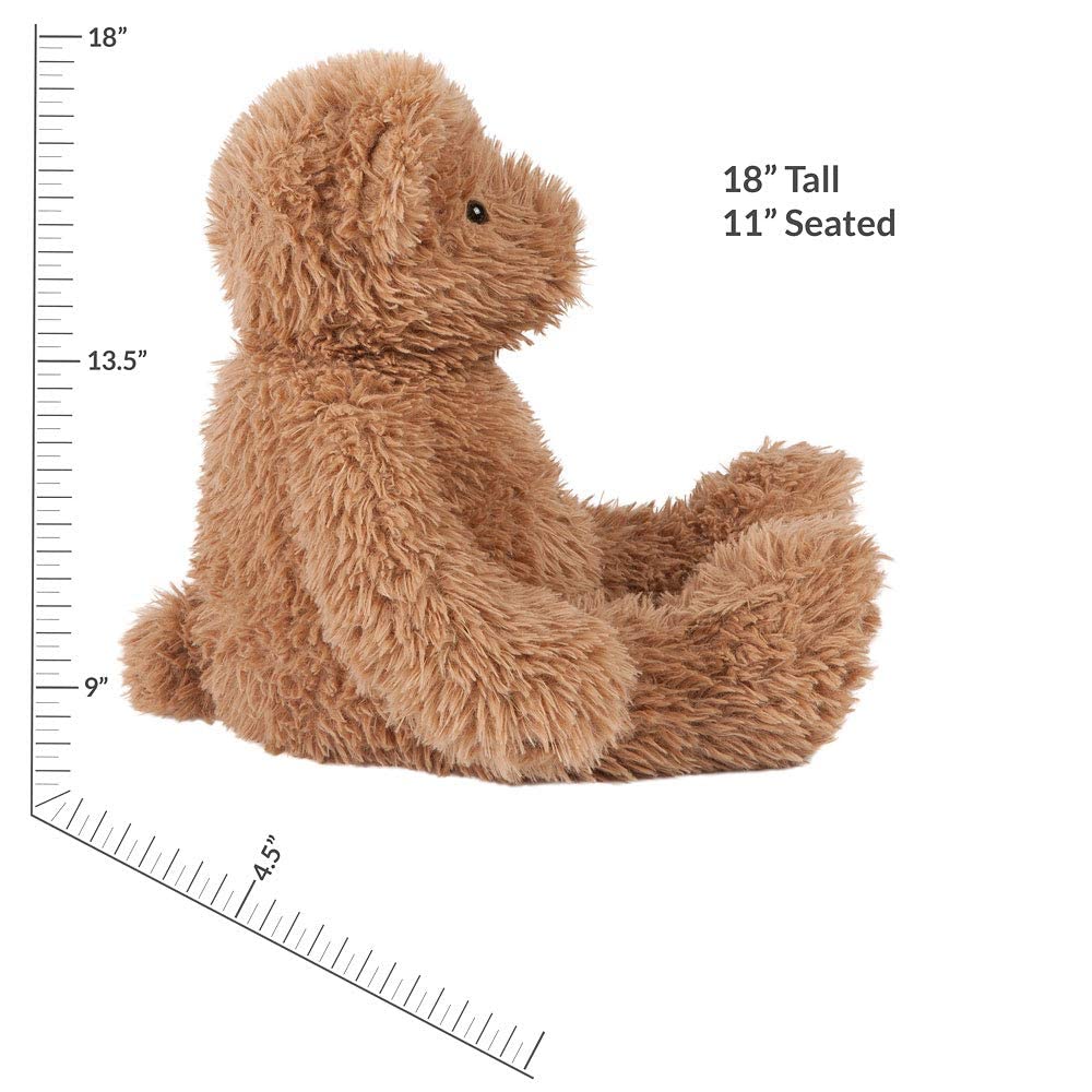 Vermont Teddy Bear 18-inch brown adorable expression close-up, unique personality.