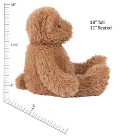Vermont Teddy Bear 18-inch brown adorable expression close-up, unique personality.