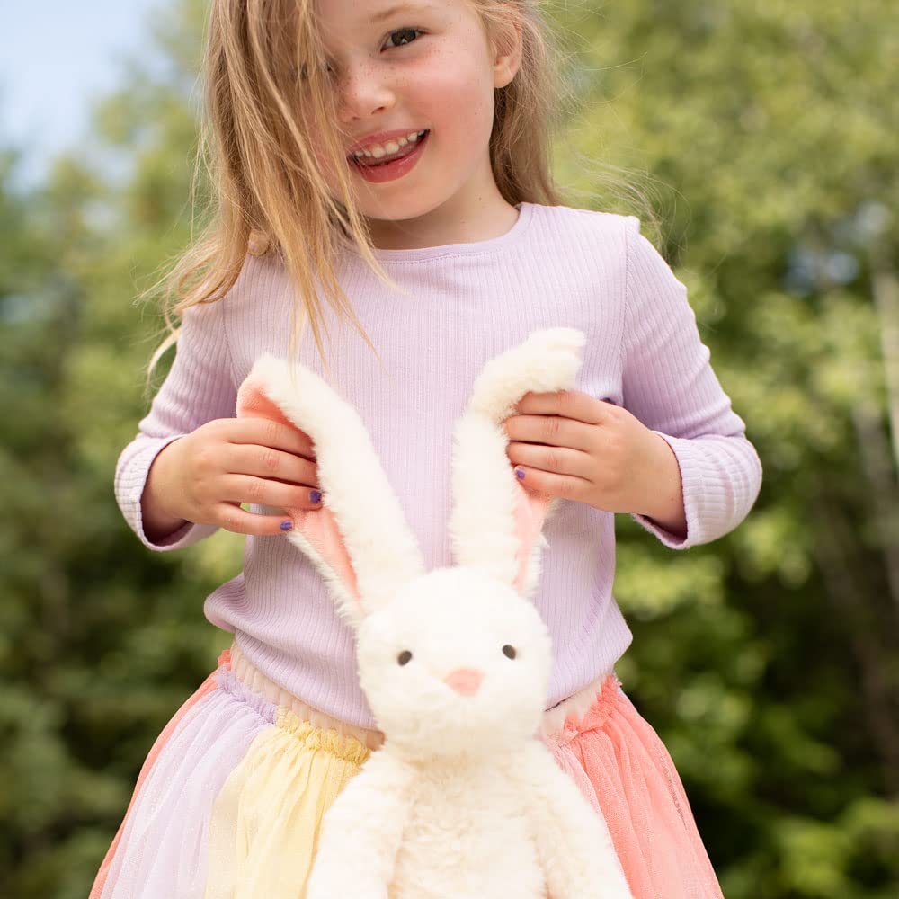 Vermont Teddy Bear Buddy Bunny compact cuddle-friendly design ideal for naps and trips.