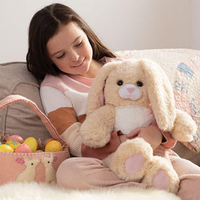 Vermont Teddy Bear Easter Bunny Plush 18 Inch playtime pose for storytelling cuddle