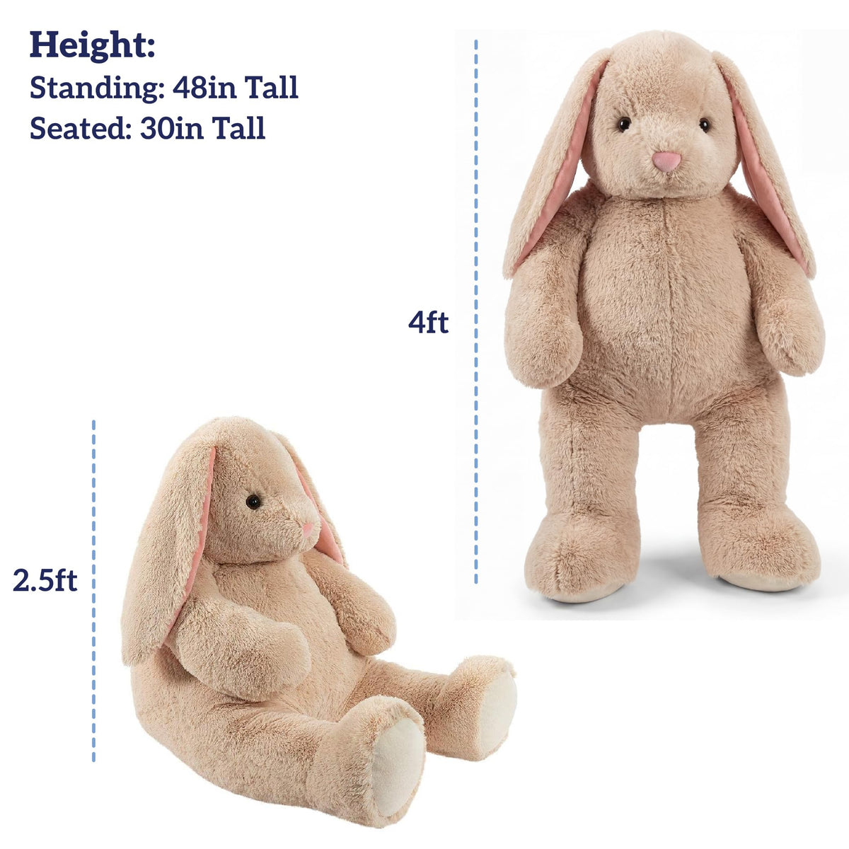 Carefully crafted giant bunny with Vermont Bear Hospital care option