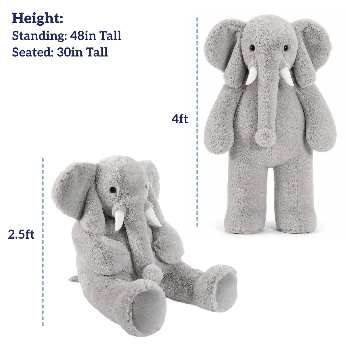 Vermont Teddy Bear giant elephant ears detail adds classic nursery charm