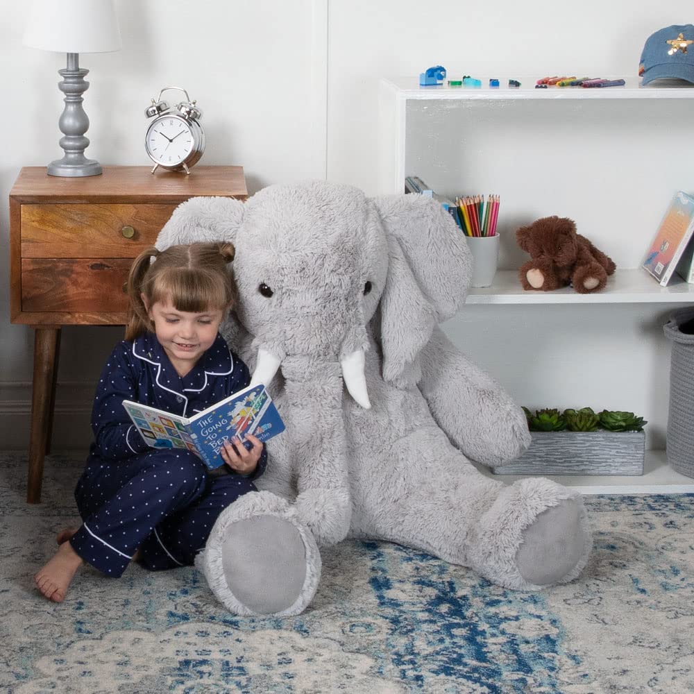 Vermont Teddy Bear giant elephant packaging on display ready for gifting