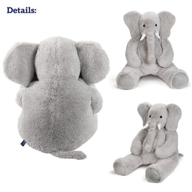 Vermont Teddy Bear giant elephant 100 recycled stuffing supports sustainability