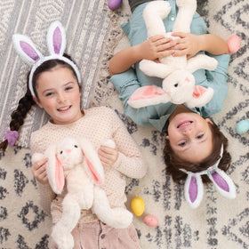 Ivory Easter Bunny ultra-soft fur invites comforting hugs and cozy moments
