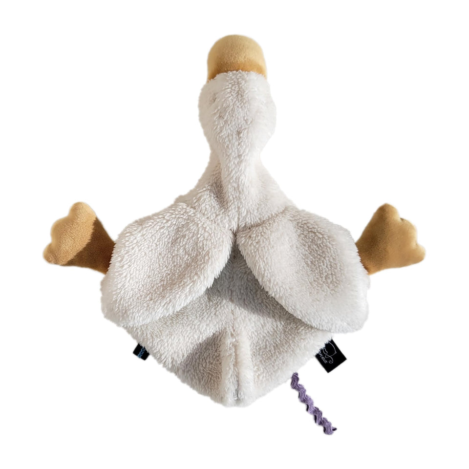 Veronea Helga Goose pacifier holder keeps pacifiers within reach for easy soothing.