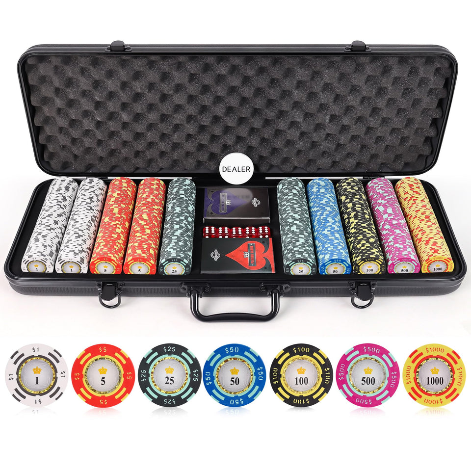 Versa Games poker chip case—rugged design for durable home gaming.
