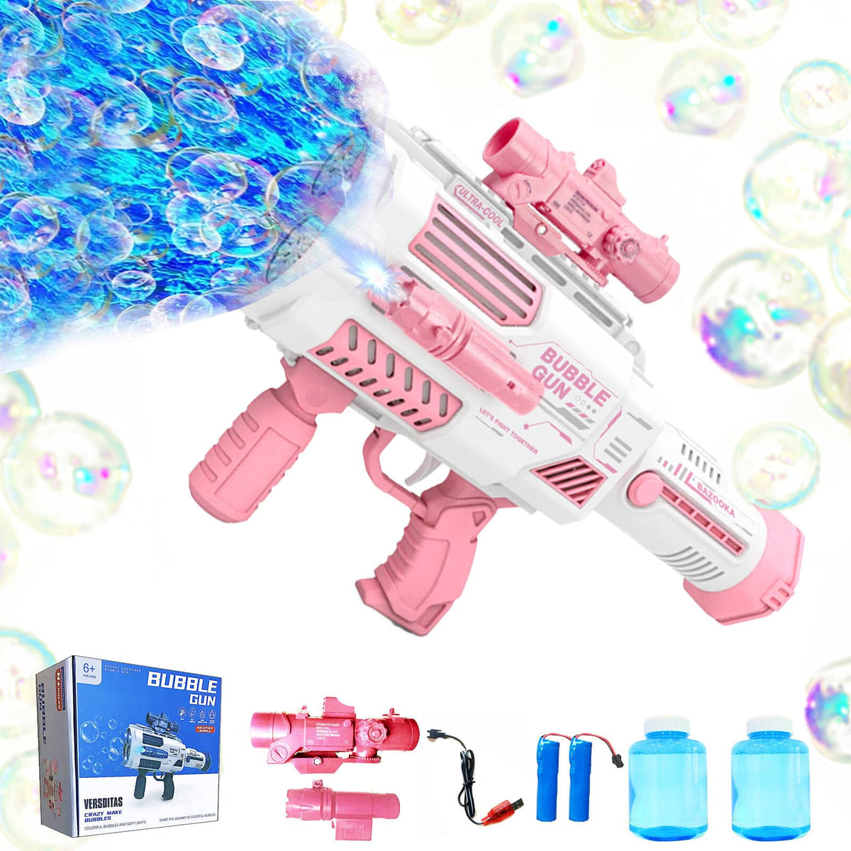 VERSDITAS automatic gatling bubble gun ready for action at events