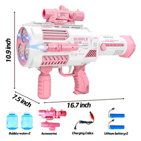 VERSDITAS high-output bubble gun nozzle generating tens of thousands of bubbles per minute