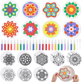 Vertintong 48-pcs sand painting kit ready for vibrant mandala art at home.