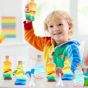 Vertintong bright color palette enhances vibrant, decorative bottle designs.