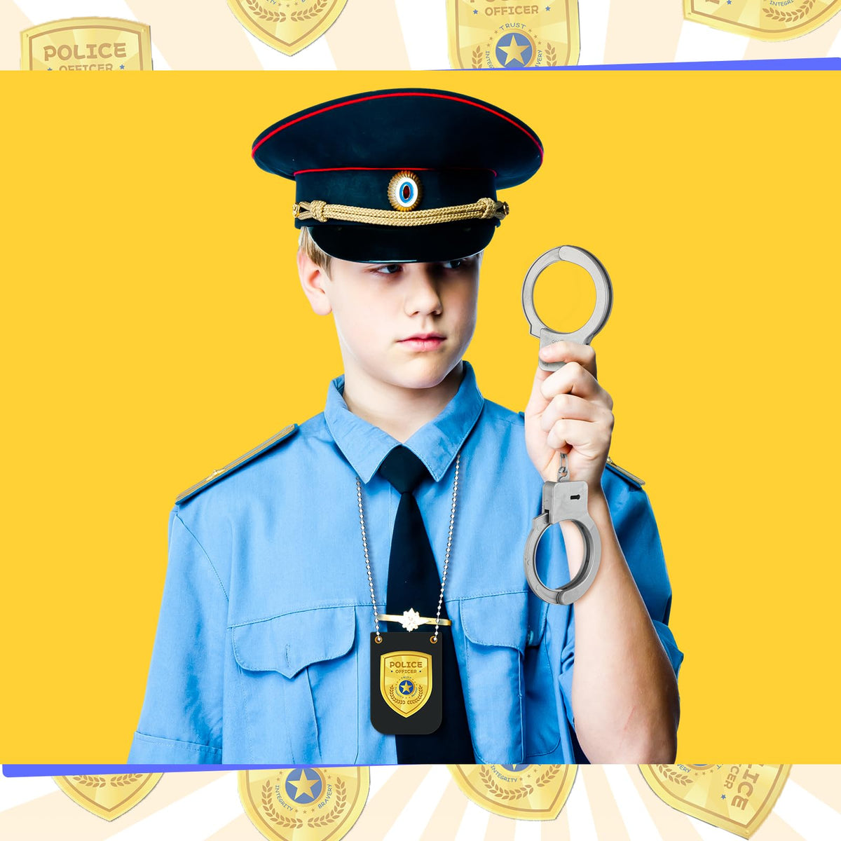 Vertintong compact police prop set for versatile cosplay and events.