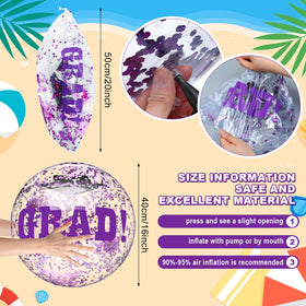 Vertintong grad ball with confetti inside adds festive sparkle