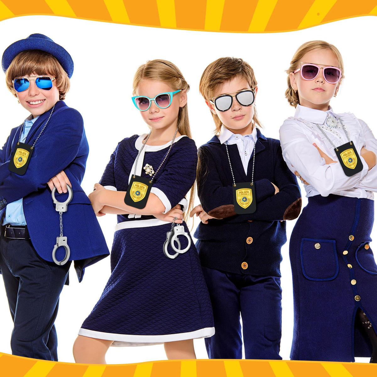 Vertintong cop costume props for durable cosplay and kids' pretend play.