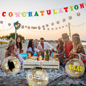 Vertintong Gold graduation party decoration ball on lawn