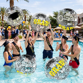 Vertintong graduation beach ball 16 inch cap for festive pool decor