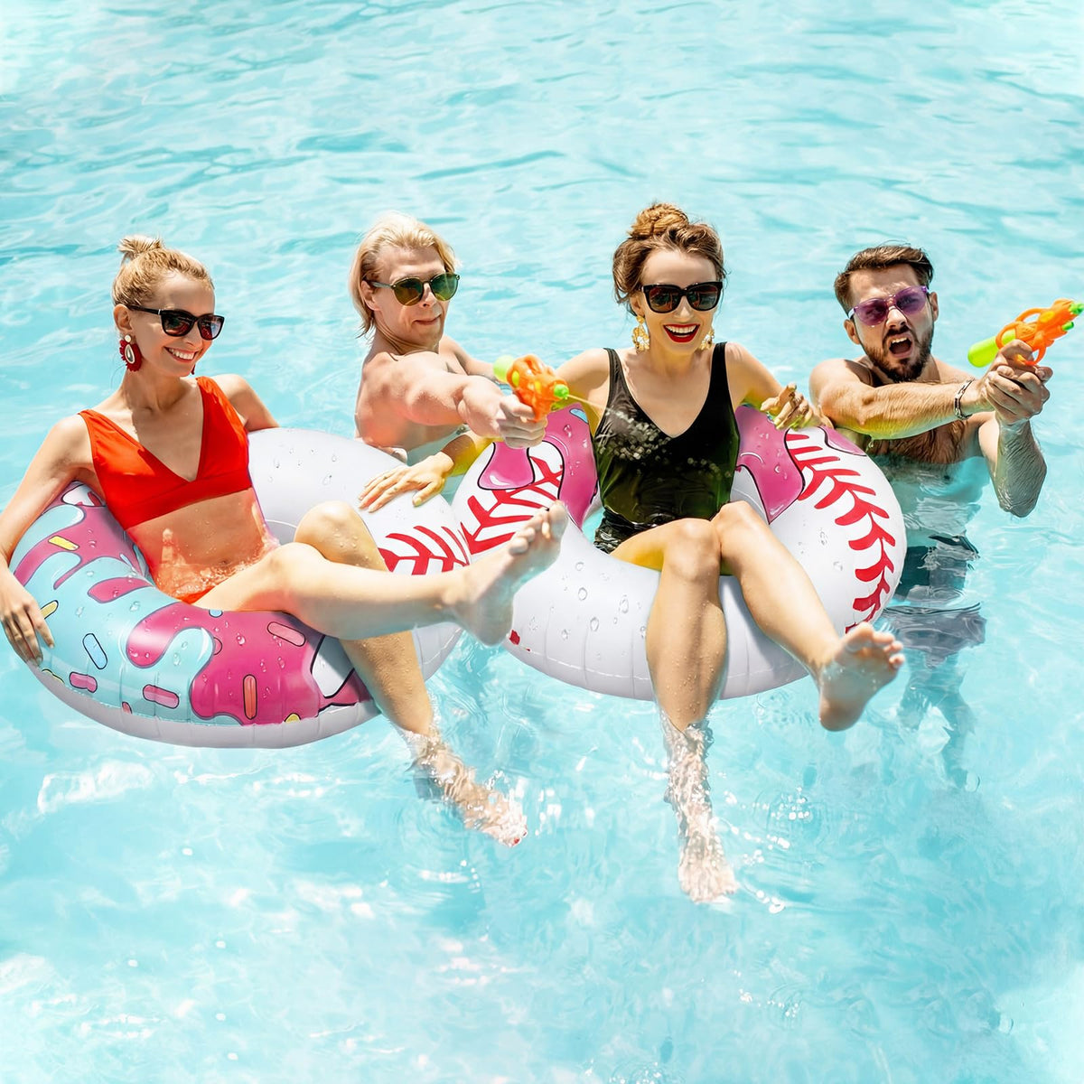 Vertintong easy to inflate and quick setup for spontaneous pool time.