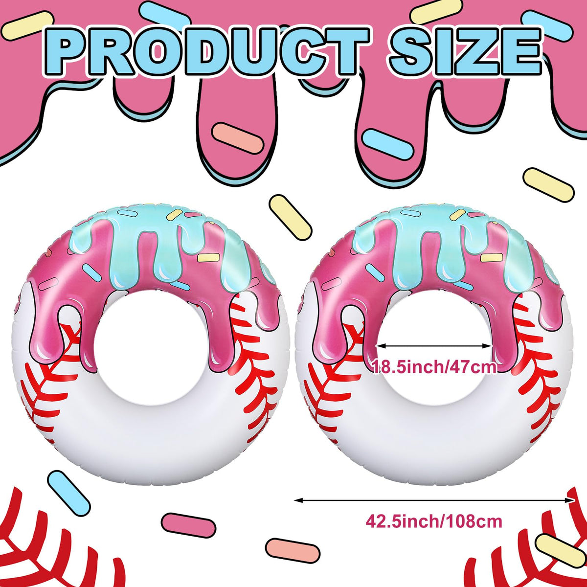 Vertintong durable PVC construction resists fading for long lasting summer fun.