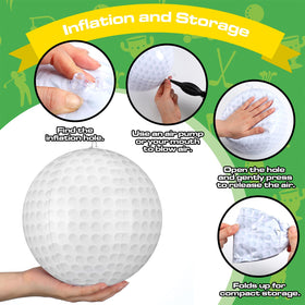 Vertintong inflatable pool toy with golf theme for summer pool play