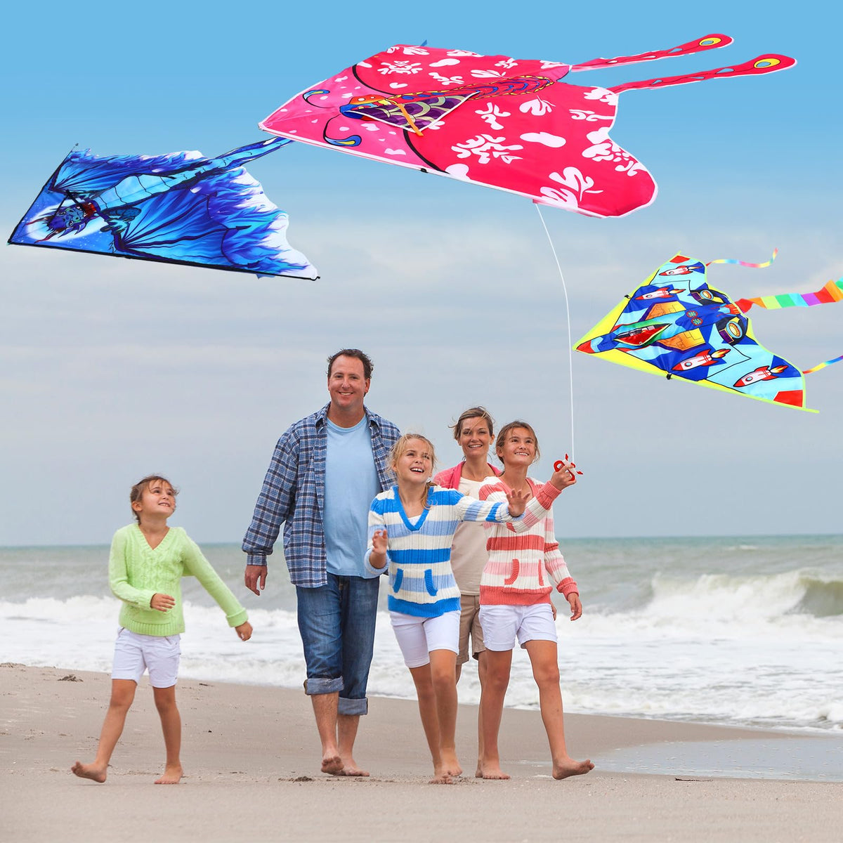 Vertintong cartoon animals kite large style for imaginative play.