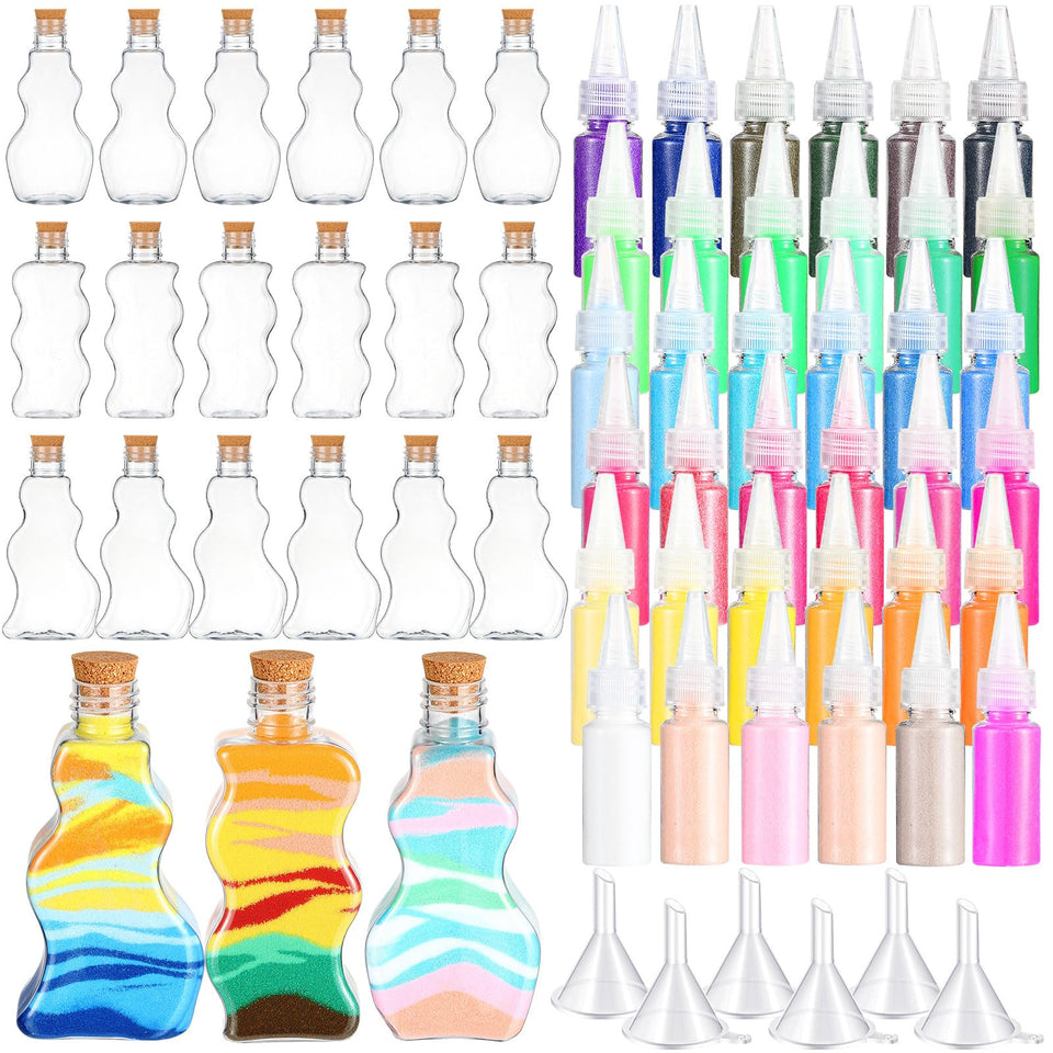 Vertintong sand art bottles with wooden cork for durable storage and display use.