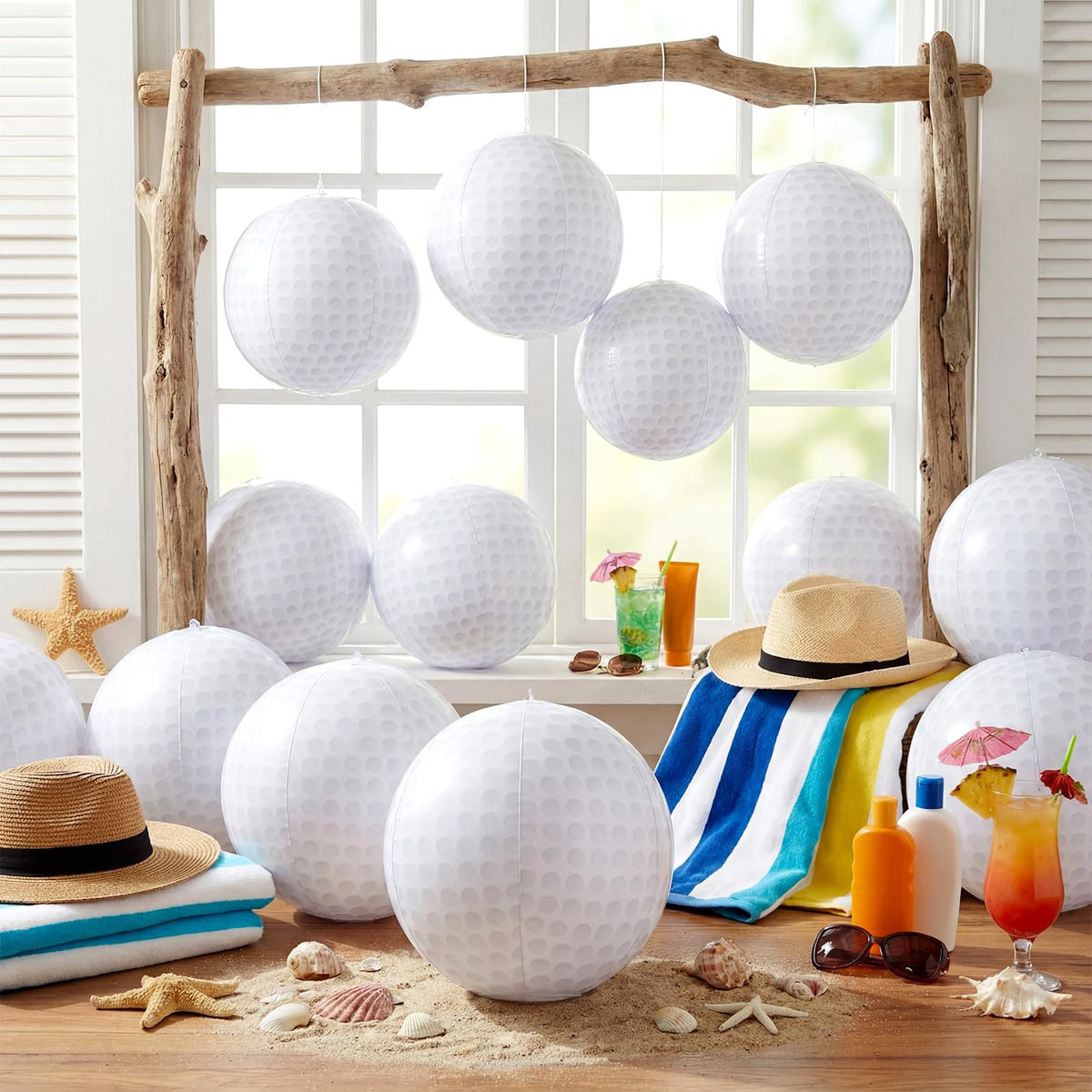 White golf ball design boosts visibility during outdoor games