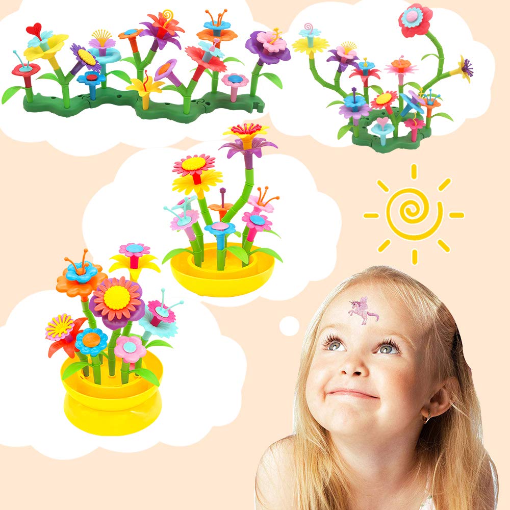 VERTOY child arranging bouquet demonstrates hands-on STEM creativity.