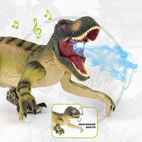 VERTOY dinosaur RC spray effect adding magical mist during play.