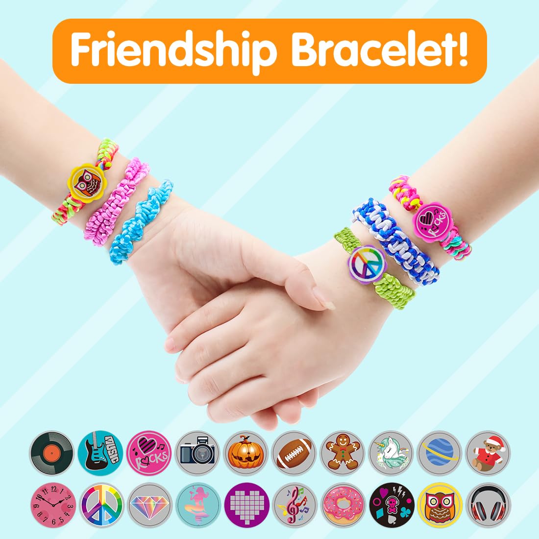 VERTOY fashion pattern stickers inspire colorful, personalized bracelet designs.