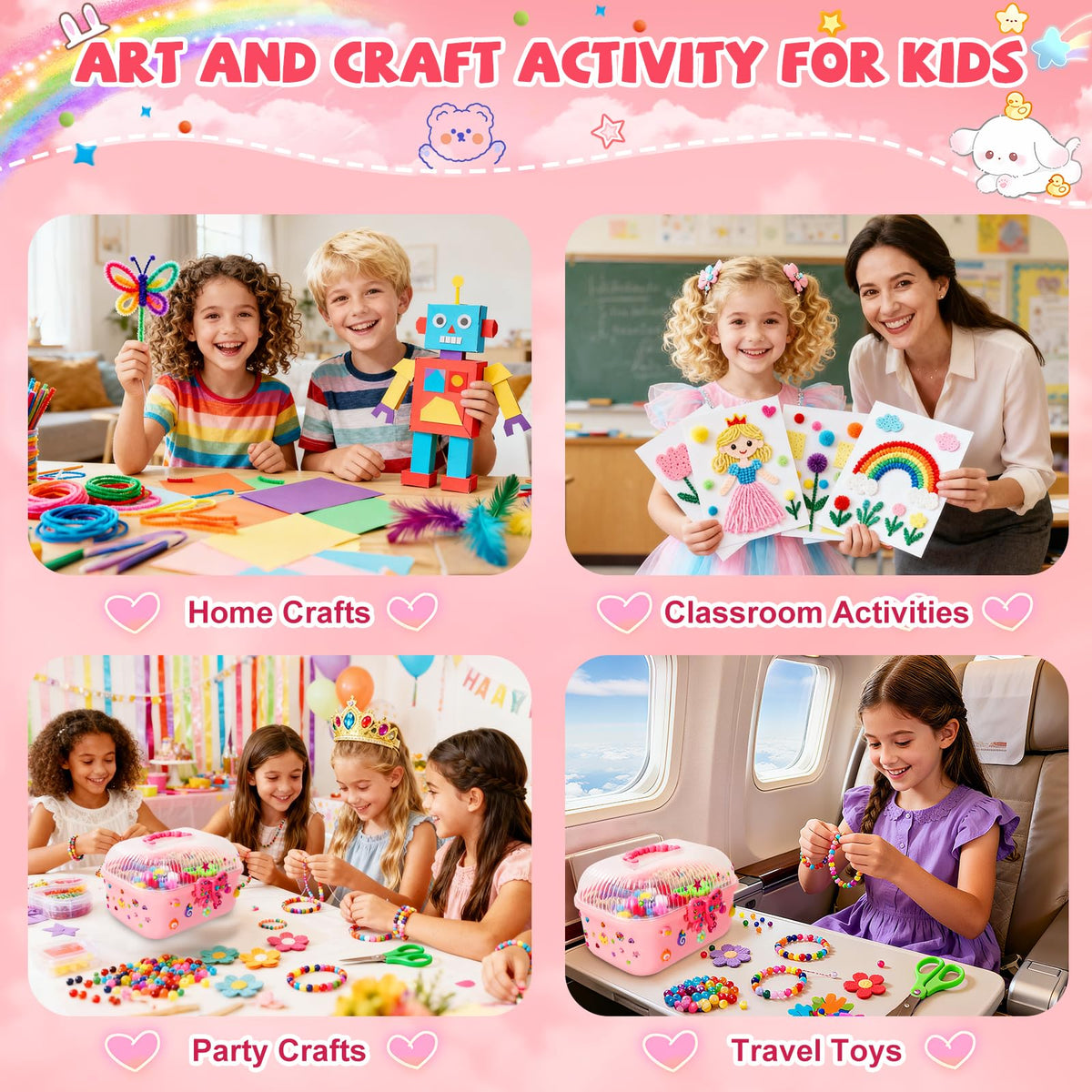 VeryHDSN beads and googly eyes spark colorful projects and eye-catching details.