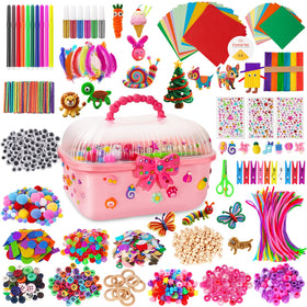 VeryHDSN large craft box keeps supplies neatly organized for easy crafting sessions.