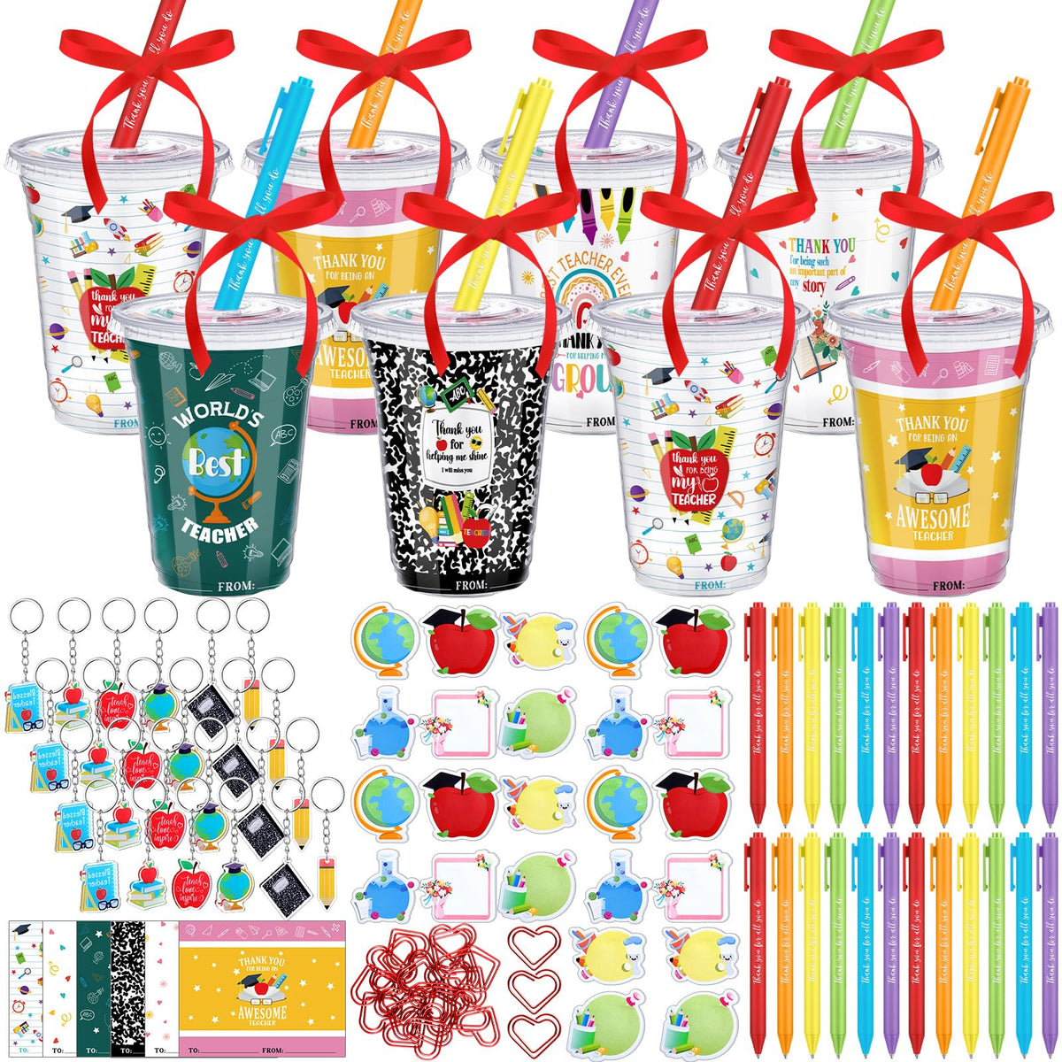 Vesici 16oz cups from the teacher gift set, ideal for daily classroom drinks.
