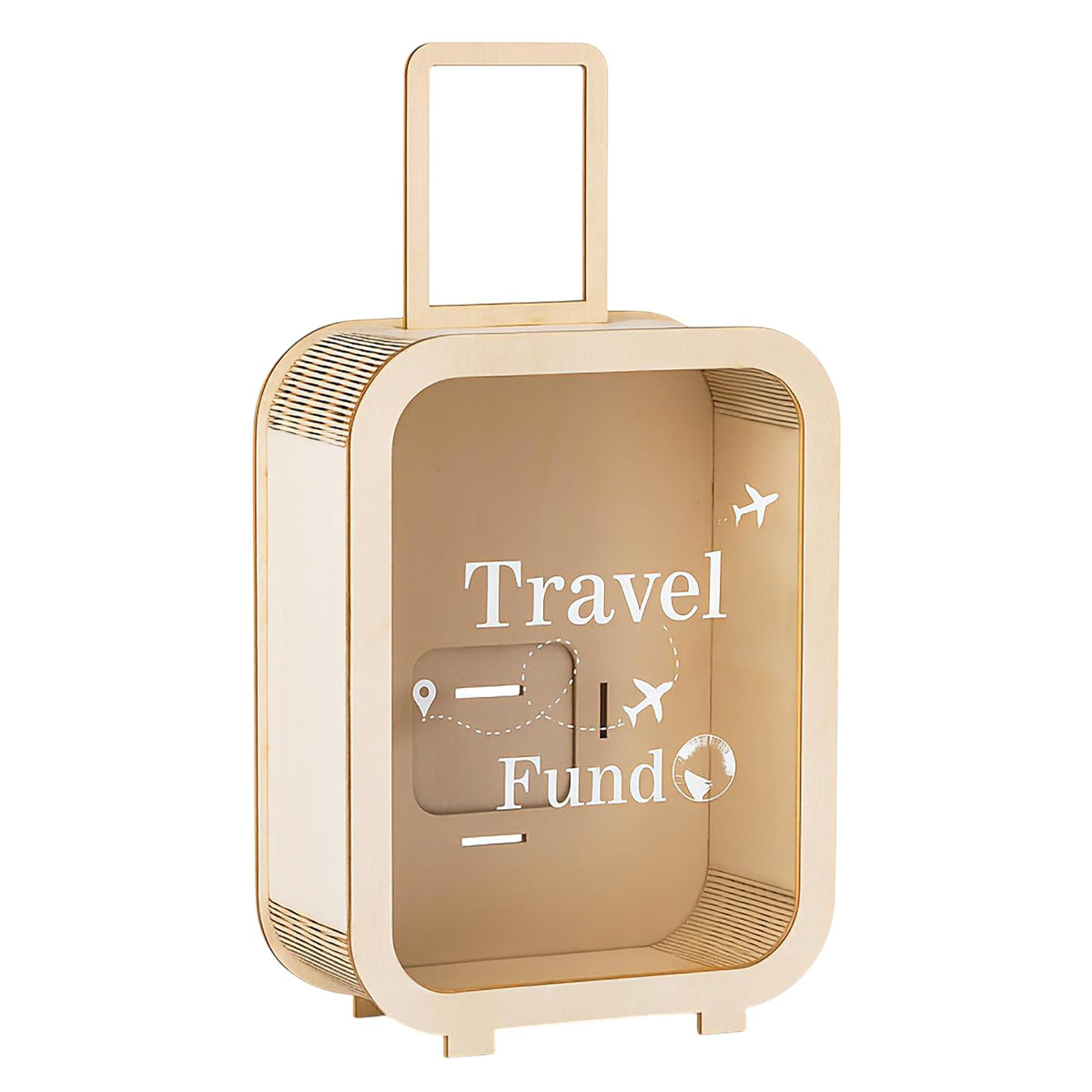 Vesici Travel Fund Box top view showing large capacity for honeymoon savings