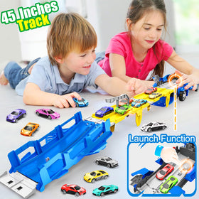 VESIHOLO dinosaur truck transforms into a long race track for fun
