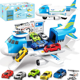 VESIHOLO large airplane toy with five cars for imaginative play and motor skills.