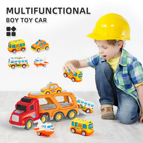 Veslier 5-in-1 truck toy lights and whistle in action for engaging play.