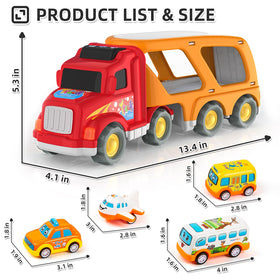 Veslier 5-in-1 truck toy side view showing accessible grip area for kids.